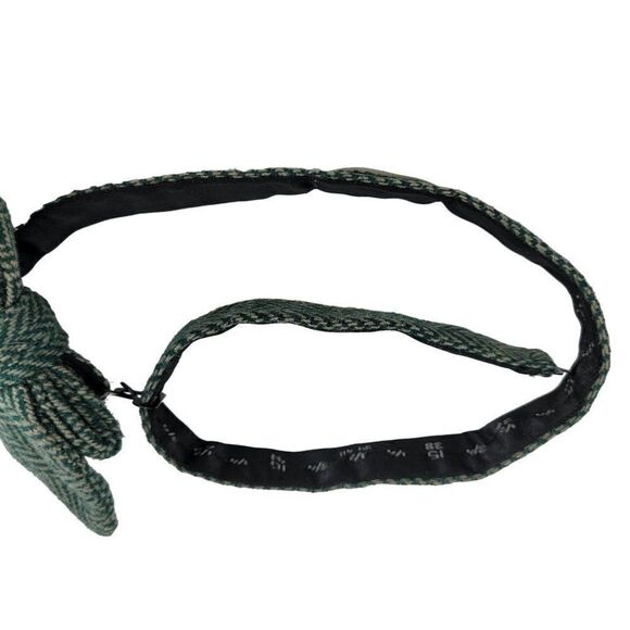 Vintage 70's Bowtie's by Scotch Bowtie Unisex Green Twill Herringbone Chevron - Picture 3 of 9